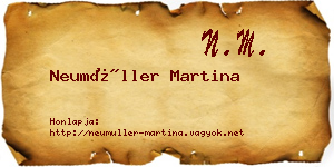 Neumüller Martina névjegykártya